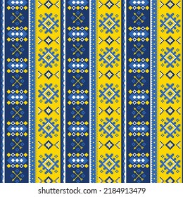 Abstract square design elements background. Tribal boho ornament wallpaper. Ukraine national color pattern design