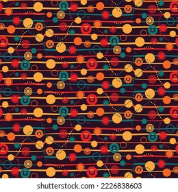 Abstract square design elements background. Tribal boho ornament wallpaper