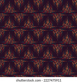 Abstract square design elements background. Tribal boho ornament wallpaper