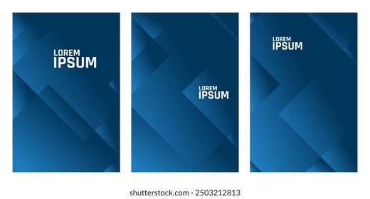 A abstract square designs. Featuring a dark blue background, geometric shapes, and the placeholder text, these versatile graphics are perfect for modern presentations, branding, and digital designs. - Powered by Shutterstock - Get 15% off with code: PIKWIZARD15
