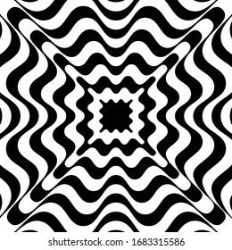 Abstract Square Distortion Waves Illusion Optic Background And Pattern