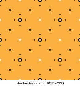 Abstract Square dot patterns on an orange background, Abstract vector wallpaper, Seamless pattern background.