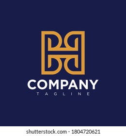 Resumen Vector de logotipo de doble letra B cuadrada