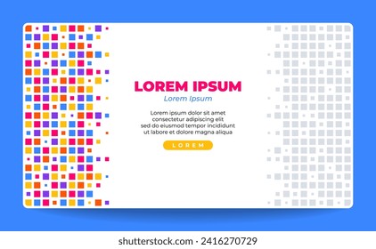 Abstract Square Element Geometric  Landing Page Design