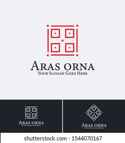 Abstract square element. Outline geometric emblem template design. Elegant logo icon. Best identity for luxury brand, restaurants, cafe, shops, hotels, boutiques, jewelry, Fashion, cosmetics and store