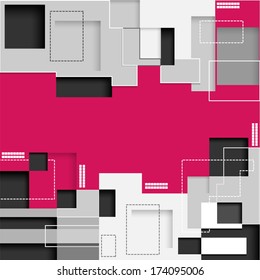 Abstract square elements pattern template background