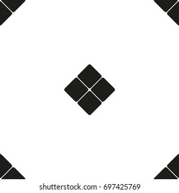 Abstract square figure as seamless pattern, vector background