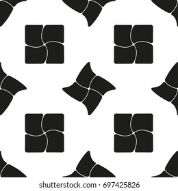 Abstract square figure as seamless pattern, vector background