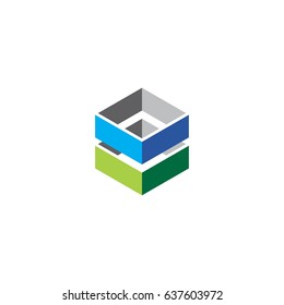 abstract square financial logo