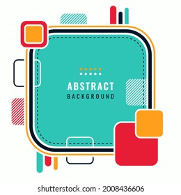 Abstract Square Flat Design Background