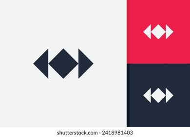 abstraktes Logo-Design auf quadratischem Boden, Vektorvorlage
