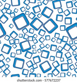 Abstract square forms seamless pattern. Vector illustration. Modern repeat geometric design wallpaper.