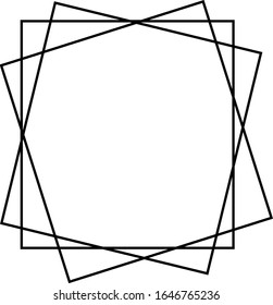 Abstract square frame clipart. Vector frame illustration.