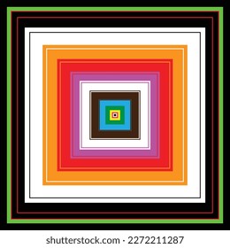 Abstract square frame Modern Stylist trendy Colourful square Shape Background