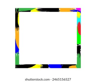 Abstract square frame on white background