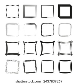 Abstract Square Frames Collection. Vector illustration. EPS 10.