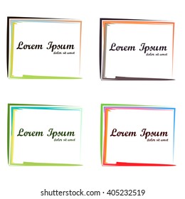 Abstract square frames with your text. Vector design.