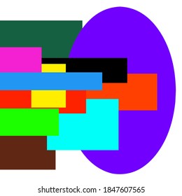 abstract square full of irregular color