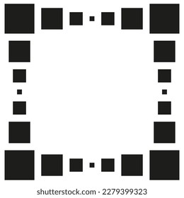 Abstract square geometric arrangement. Vector illustration.