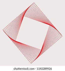 Abstract square geometric element vector