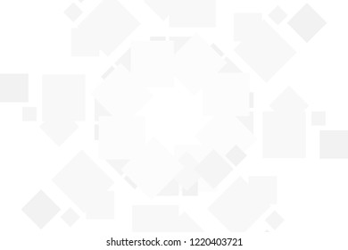 Abstract square geometric white and gray vector background