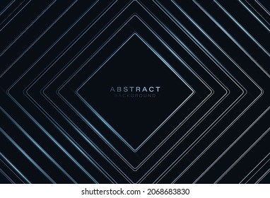 Abstract square glowing lines background. Modern futuristic concept. Neon lines graphic elements. Suit for poster, cover, banner, brochure, presentation, website, flyer