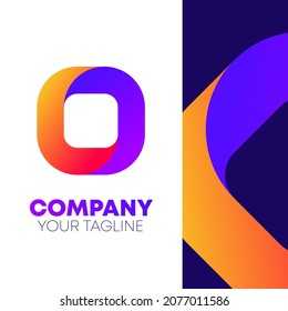 Abstraktes Square Gradient Modern Logo