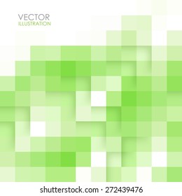 Abstract square green background. Vector Illustration. Clip-art