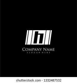 abstract square H logo letter design concept