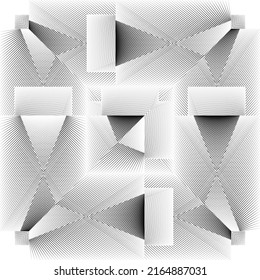 Resumen cuadrado de los puntos y el fondo de las líneas, patrón dinámico geométrico, textura de diseño moderno vectorial.