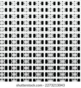 Abstract Square Halftone Pattern Background White Black