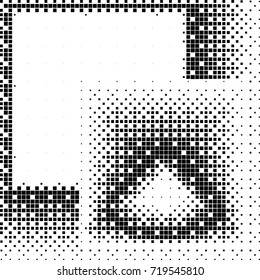 Abstract Square Halftone Vector Illustration