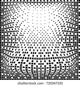 Abstract Square Halftone Vector Illustration