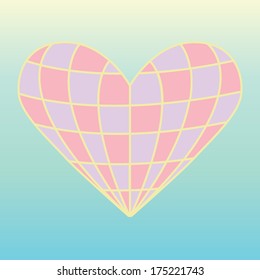 abstract square heart vector.