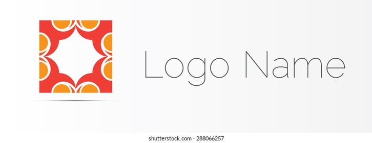 Abstract Square Icon isolated on a white