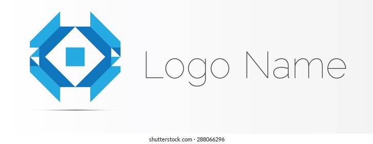 Abstract Square Icon isolated on a white