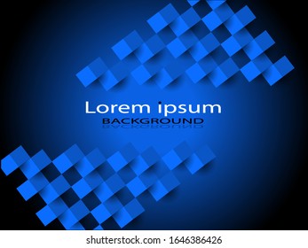 Abstract square image background blue