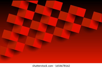 Abstract square image background red