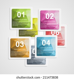 Abstract square infographics template.