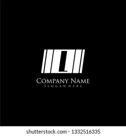 abstract square L logo letter design concept