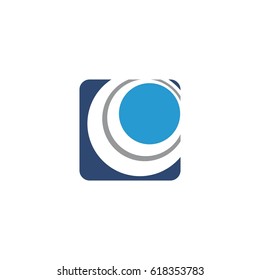 abstract square letter o logo