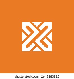 Abstract Square Letter X logo design vector template