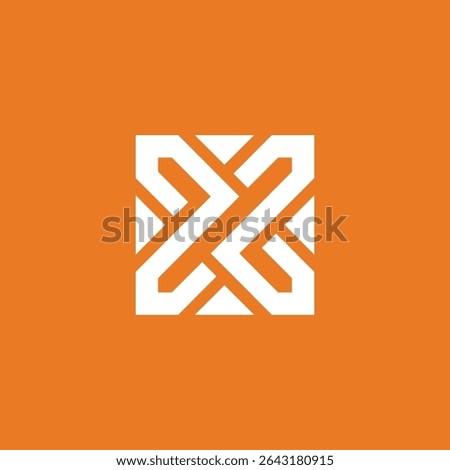 Abstract Square Letter X logo design vector template