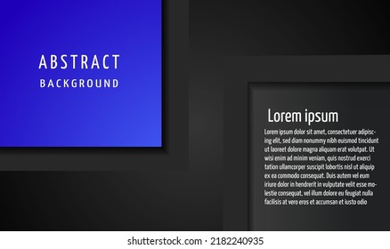 Abstract square like two projector screens on black background.