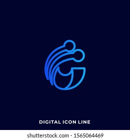 Abstract Square Line Art Illustration Vector Design Template. Suitable for Creative Industry, Multimedia, entertainment, Educations, Shop, and any related business