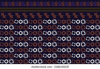 Abstract square line shape geometric motif dots basic pattern continuous ornate background. Modern fabric design textile swatch ladies dress, man shirt all over block print.