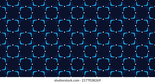 Abstract square line shapes geometric motif basic pattern continuous ornate background. Modern fabric design textile swatch ladies dress, man shirt all over block print. Contrasting colours palette.