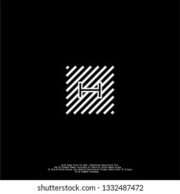 abstract square lines J logo letter design concept