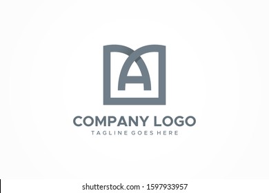 Abstract Square Linked Letter A and M Logo. Flat Vector Logo Design Template Element