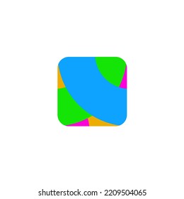 abstract square logo with assorted colors